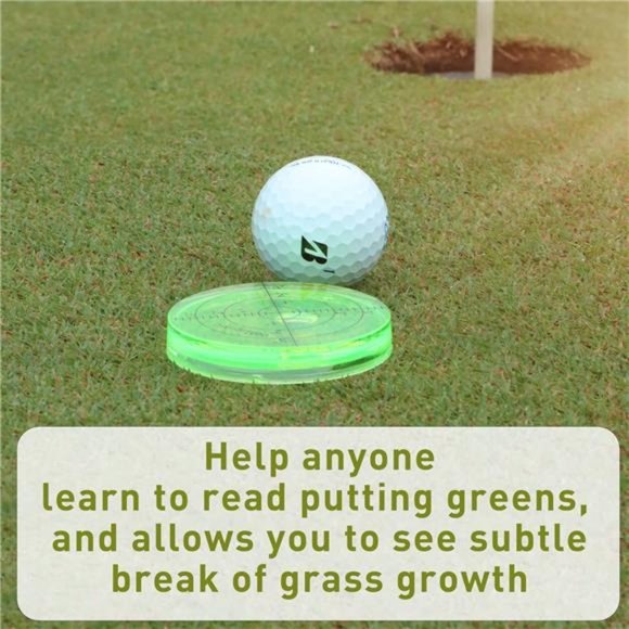 Golf Green Reader Pro Putt Golf Ball Marker Round Bubble Level High Precision - Picture 6 of 7
